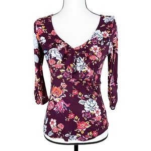 Almost Famous Purple Floral Top